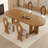 Nut-brown Oval Solid Wood Dining Table-1566994220