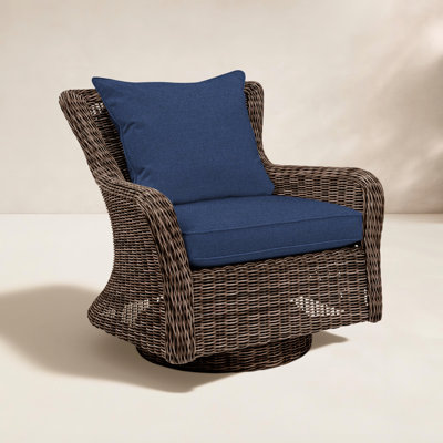 Sag Harbor Swivel Rocking Chair with Cushions 
