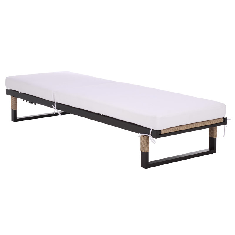 Arman Lounger with Cushion, White