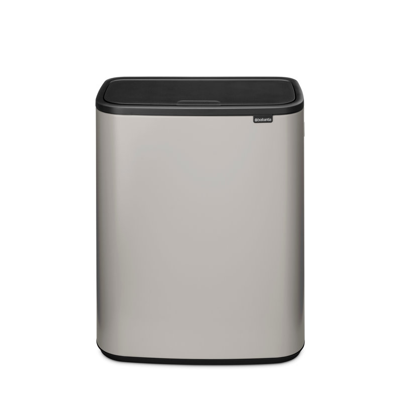 Poubelle de recyclage à deux compartiments à couvercle tactile de type b, 8 x 8 gallons (capacité de 16 gallons)