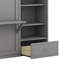 Grand lit escamotable avec rangement réglable, cadre de lit mural avec 4 compartiments, 1 grand tiroir, lit plateforme pliable-1777774217