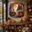 «Enchanted Haunted House Halloween Night», art mural-1490593118