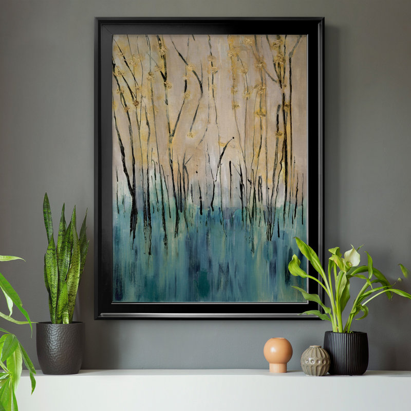 Mountain Air - Peinture sur toile encadrée, H 26,5 po x l 36,5 po x P 1,5 po, Cadre noir