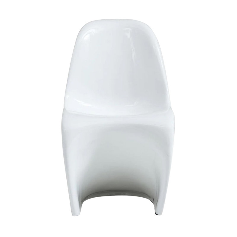 Chaise Modholic Wave, blanc brillant (ensemble de 2), Blanc