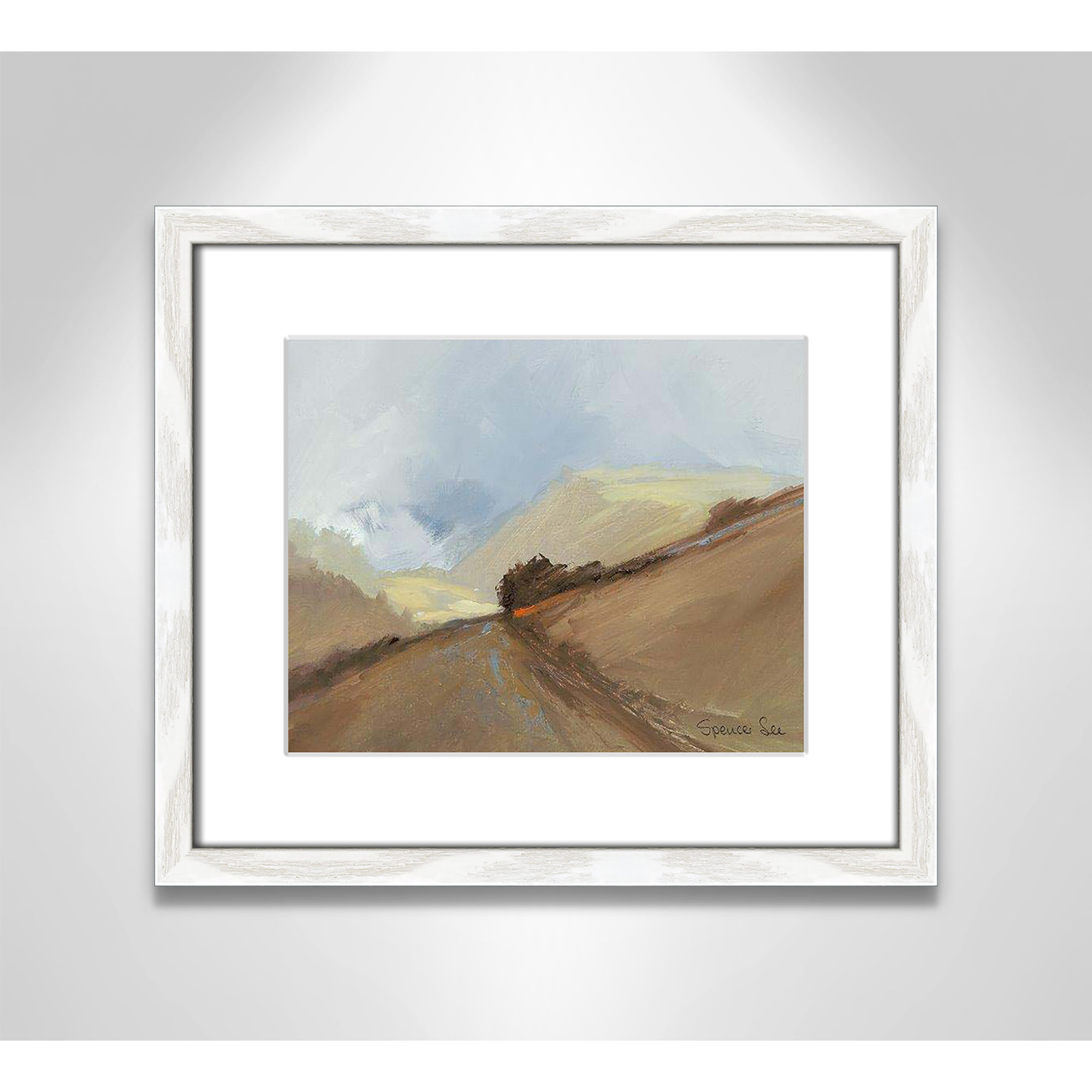 Heaven And Earth II by Spencer Lee, White Framed, 13" H x 15" W x 0.75" D