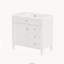 Meuble-lavabo 36 po avec lavabo supérieur, meuble-lavabo moderne avec 2 tiroirs et tiroir escamotable, meuble-lavabo simple-2094044789