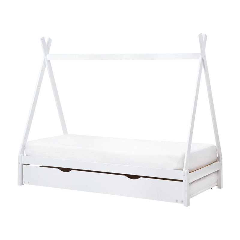 TALMONTIERS Solid Wood Bed, White