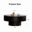 Table basse ronde avec base piédestal robuste pour le salon