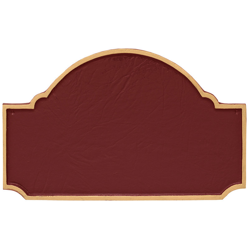 Fitzgerald Address Plaque Frame, Brick Red/Gold, Yes