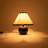 Blair 10 in. LED Mid-Century Table Lamp With Black Marble Round Base