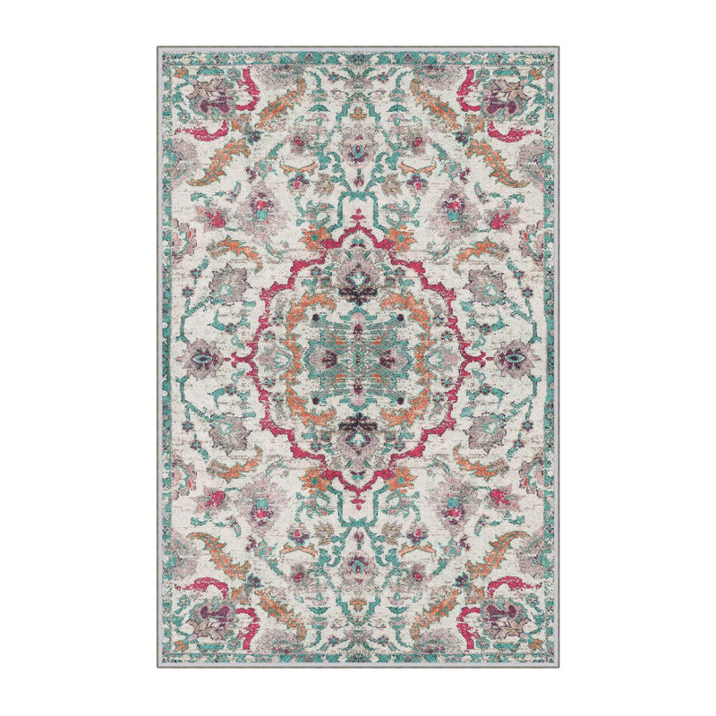 Tapis d'entrée de qualité supérieure (3,3 x 9,8 pi), 100% polyester, hauteur des poils de 8 mm | Antibactérien, antidérapant à pois en PVC, 650 gr / m² | Lavable à la machine, impression numérique 3D | Idéal pour le salon et les entrées, conception durable et élégante