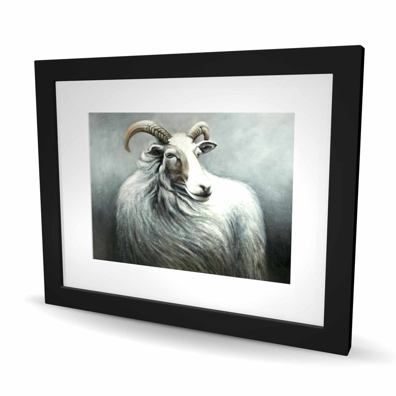 Chèvre cachemire - reproduction matte encadrée pour décor de salon