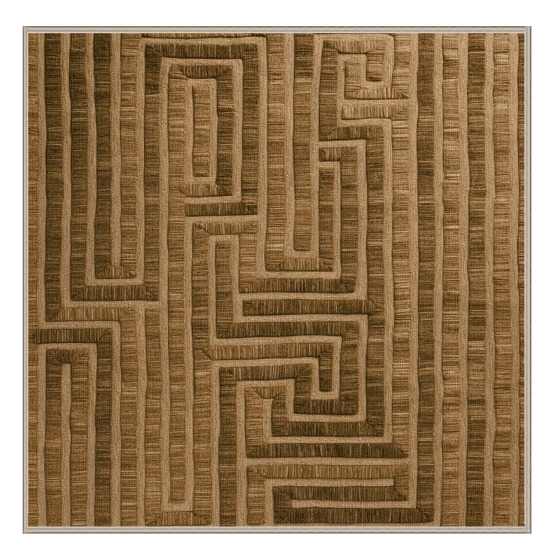 Machine Washable Botanical Brown Area Rug