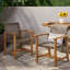 Chaise de salle à manger en bois et osier pour patio (ensemble de 2)-555420786