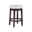Tabouret rembourré pivotant avec structure en bois massif Baylis-44944665-19293859