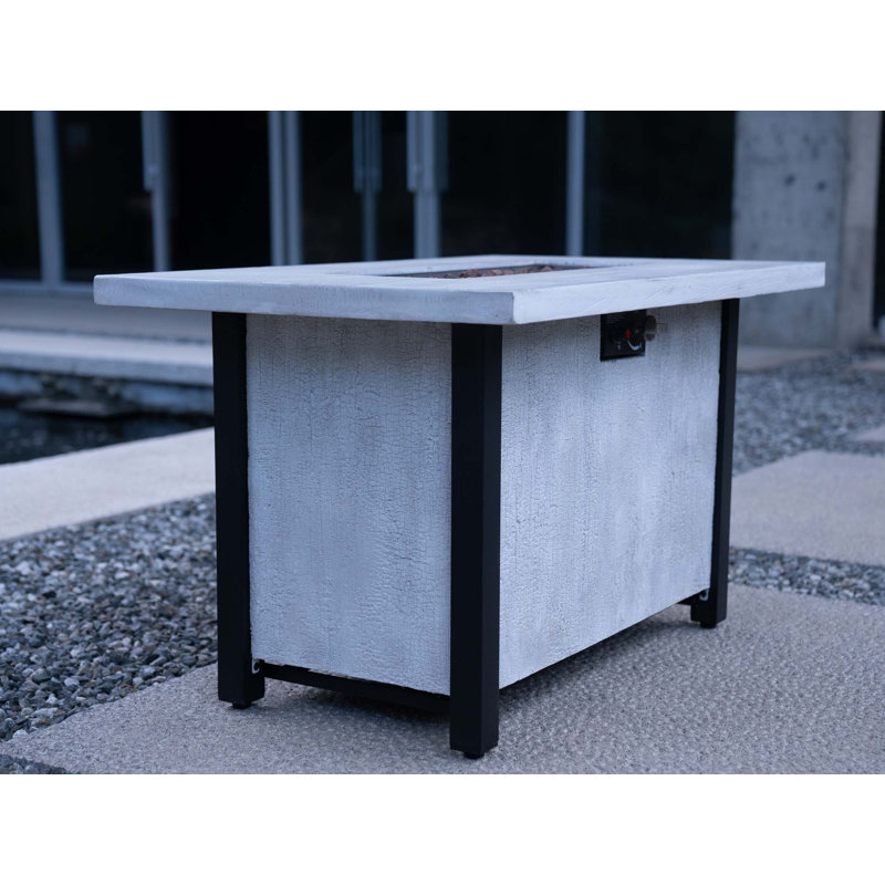 Foyer d'extérieur au gaz propane pour table d'extérieur - procédé de sculpture résistant aux températures élevées de 50 000 BTU pour des matériaux écologiques avec l'effet du grain de charbon