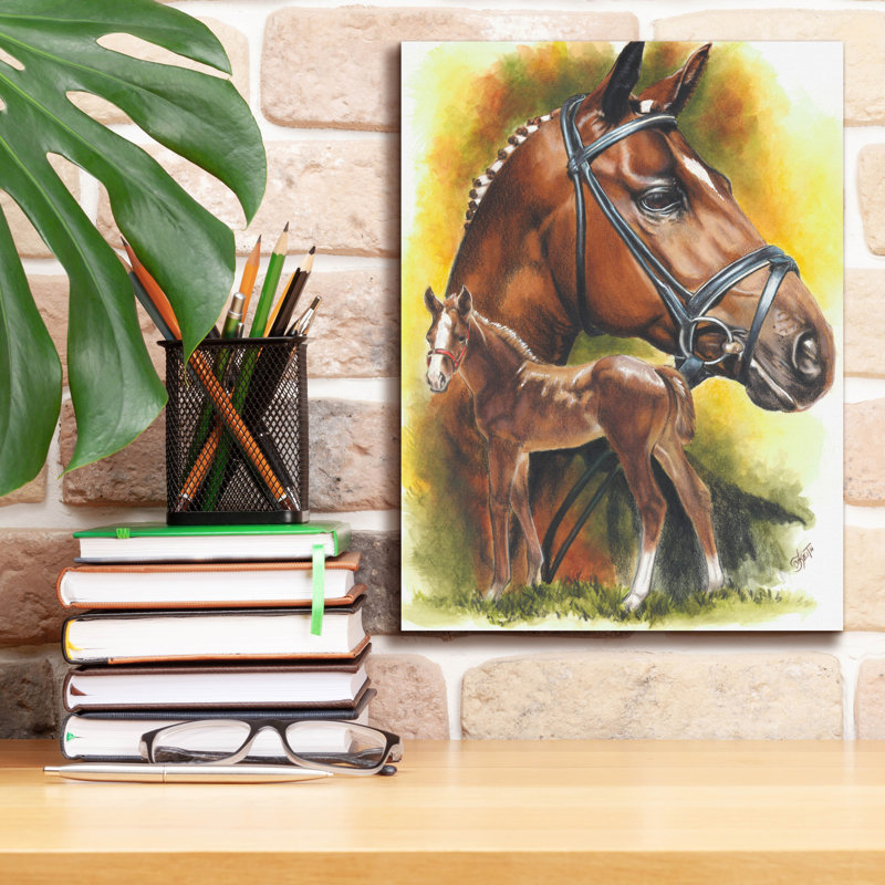 «Danieljames Trakehner» sur toile par Barbara Keith, H 16 po x l 12 po x P 0,75 po