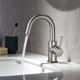 Circular Single Hole Bathroom Faucet with Drain Assembly