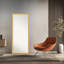 Miroir pleine grandeur en bois non biseauté, cadre doré Owen - miroir de plancher, miroir mural