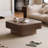 31.5" Square Solid Wood Coffee Table with Hidden Storage Sopace-1202760596