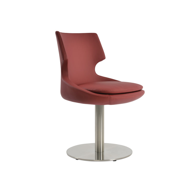 Table ronde Patara, Acier Inoxydable, Rouge W.