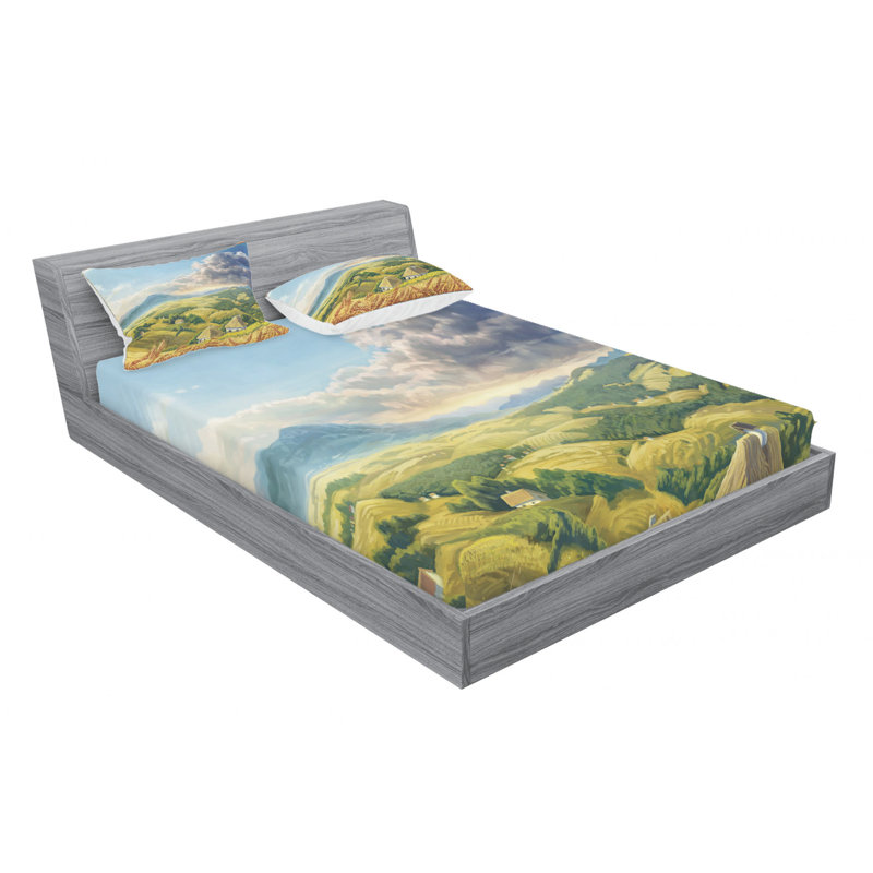 Microfiber Sheet Set, Queen Sheet Set with Fitted Sheet