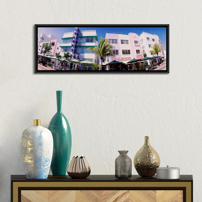 «Miami Beach, Florida», reproduction de photo sur toile, H 12 po x l 36 po x 1,5 po, Toile tendue