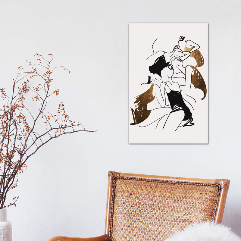 Ballerinas by Kubistika - Wrapped Canvas Print, 45.72cm H x 30.48cm W x 1.91cm D
