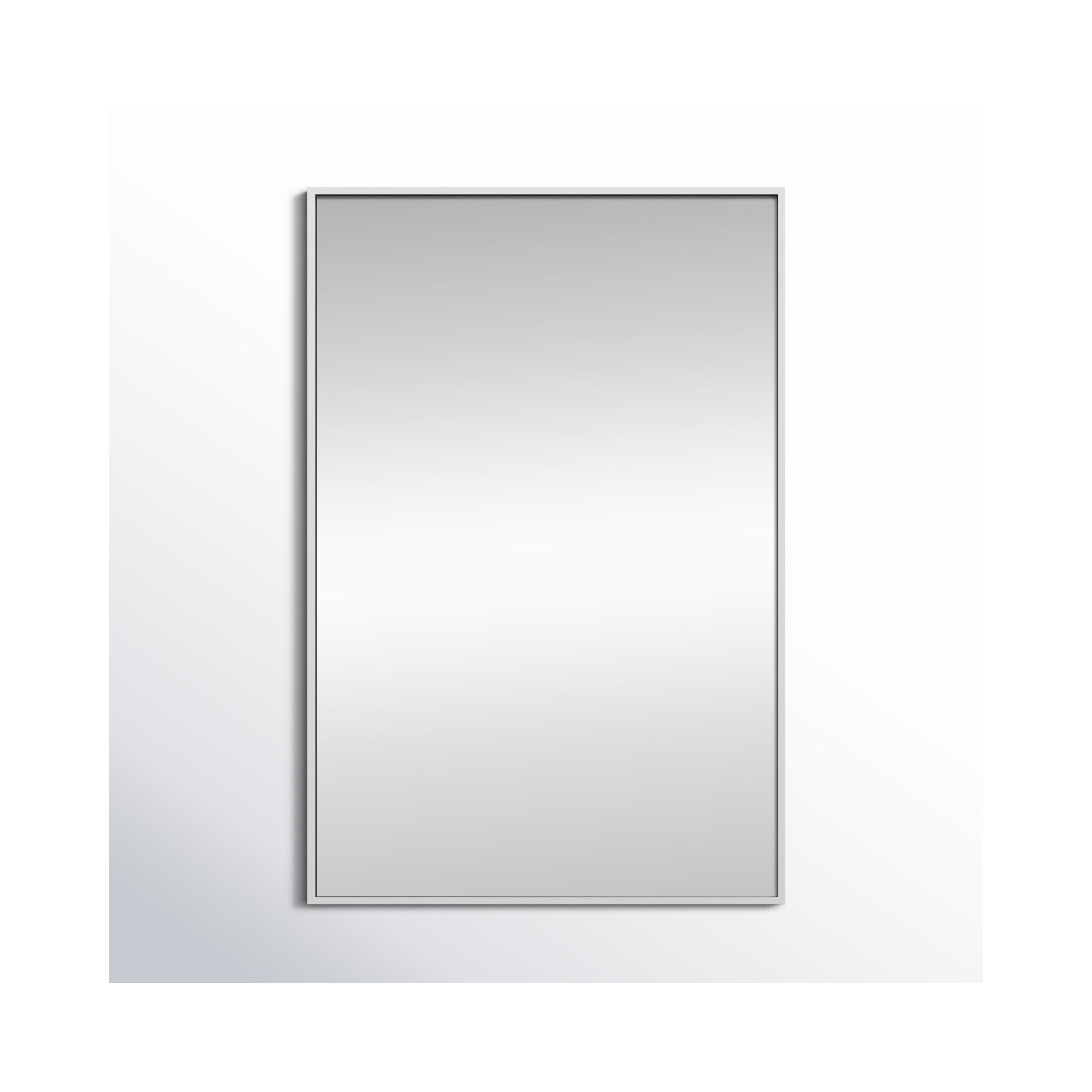 Sabine Metal Rectangle Wall Mirror, 42" x 28", Silver