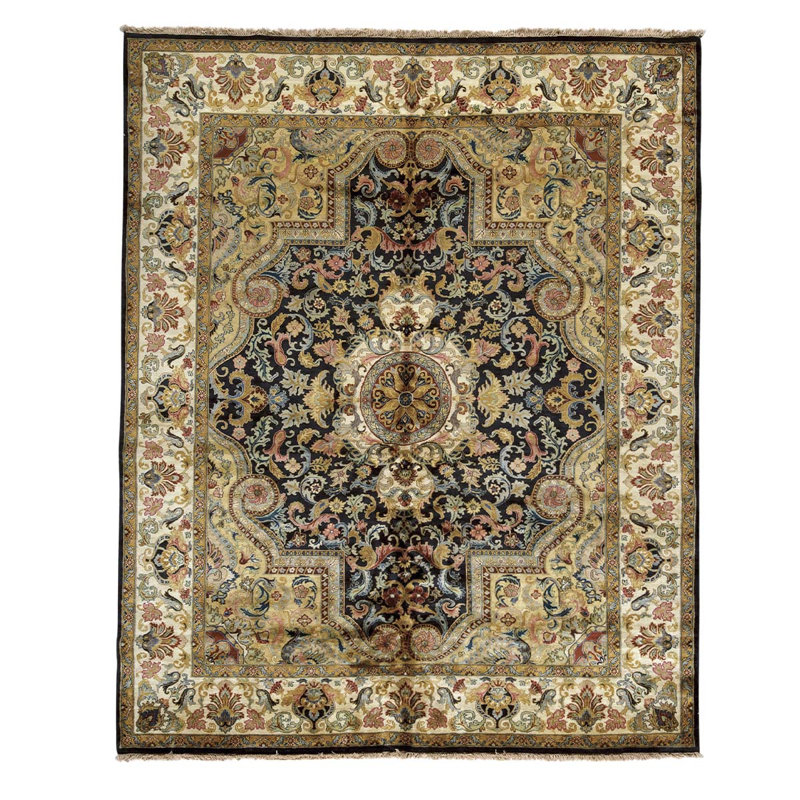 Tapis oriental multicolore en laine noué à la main 8 pi 4 po x 10 pi 4 po Oriental