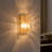 Gold Wall Sconce with Textured Glass Shade