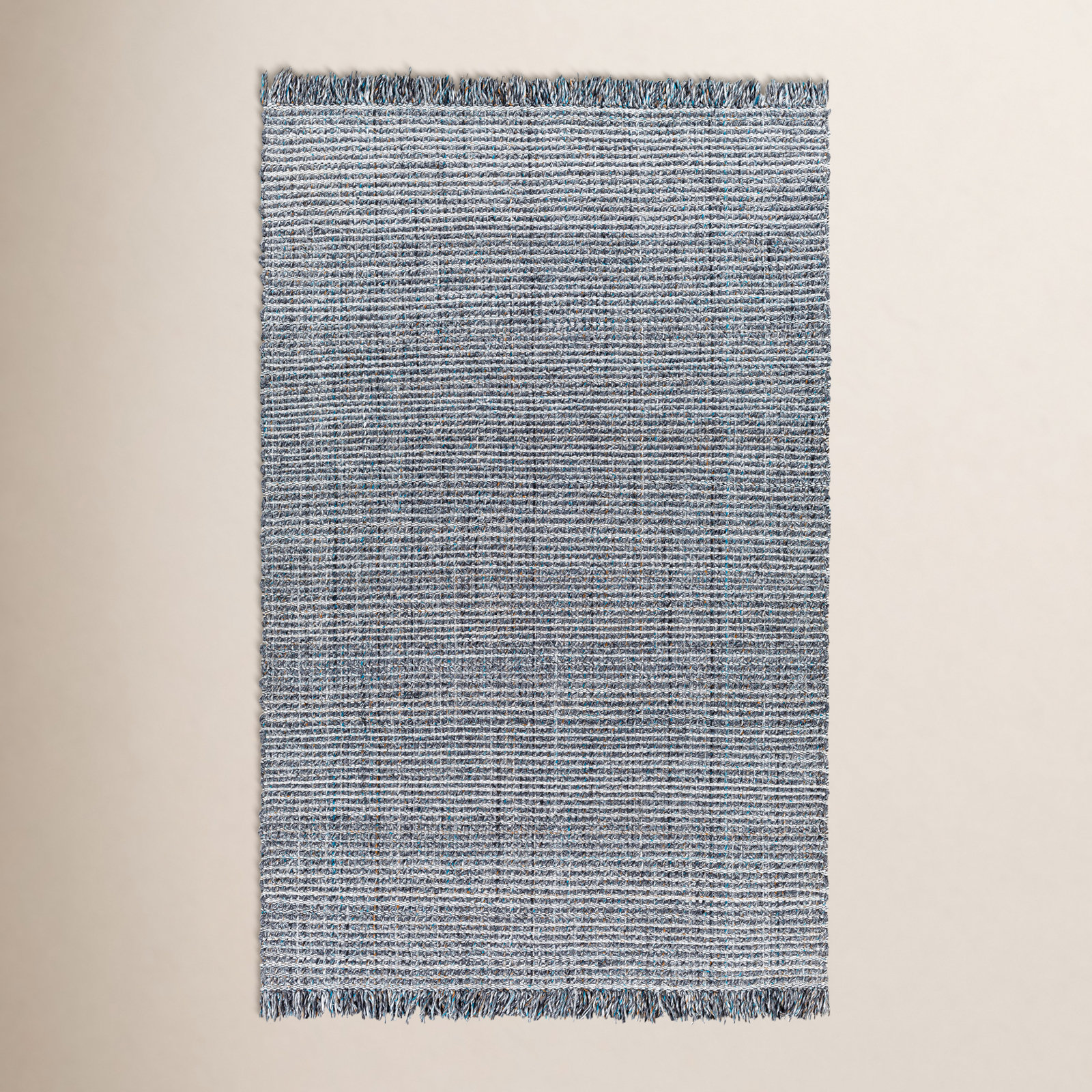 Viewcrest Handmade Recycled P.E.T Navy Indoor/Outdoor Rug, Rectangle 2' x 3'