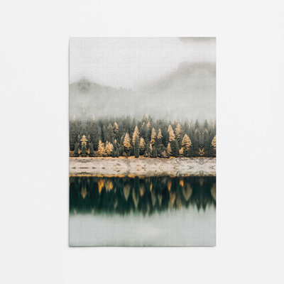 «Foggy Forest Reflection», reproduction sur toile tendue