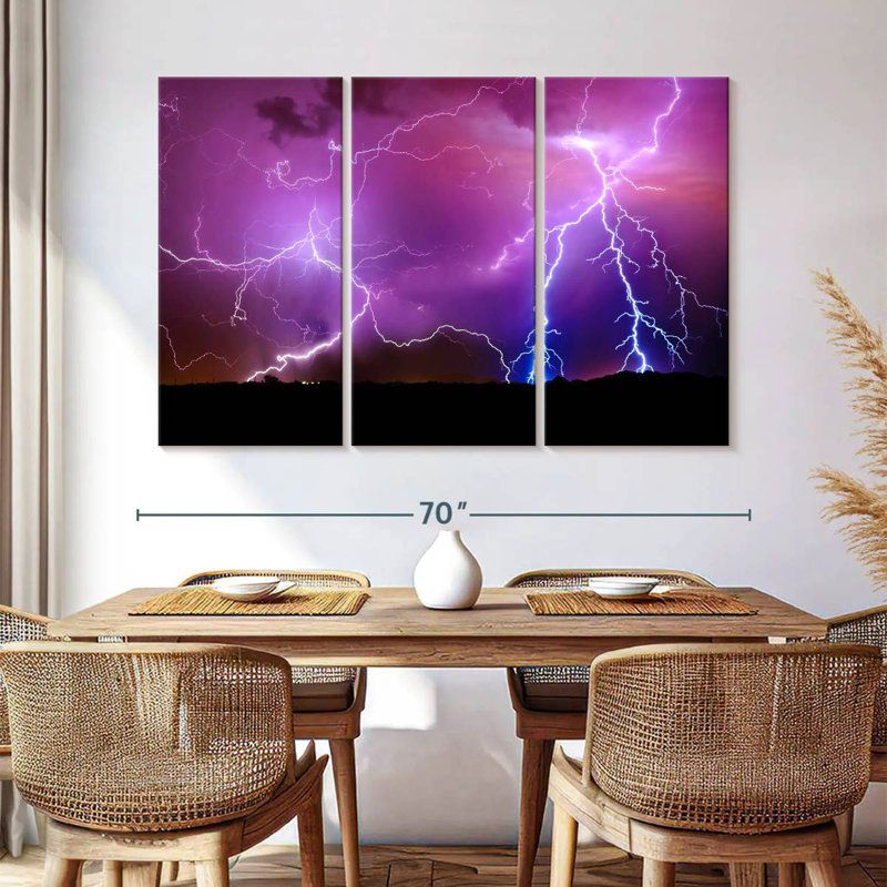 Alvord Arlington Lightning Storm, H 28 po x l 45 po