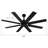 65" 8-Blade Ceiling Fan with Remote Control, 5 Speeds & Reversible Motor