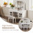 44.4" Makeup Vanity Desk With Large Adjustable Mirror, Dressing Table Set With Drawer & Cabinet, Space-Saving Beauty Station For Bedroom