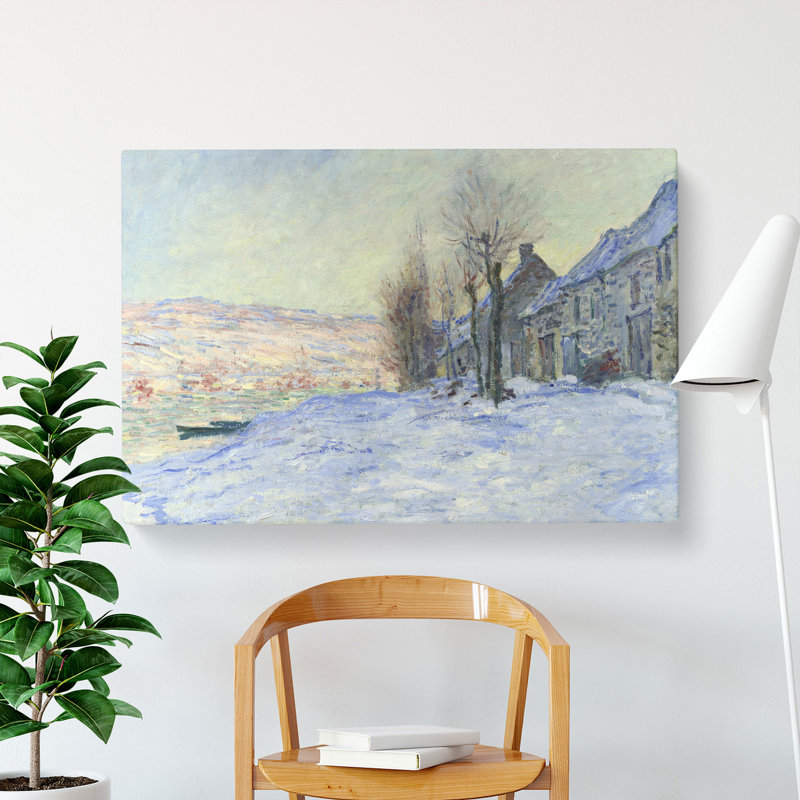 Lavacourt, Sunshine and Snow by Claude Monet - Wrapped Canvas, 35cm H x 50cm W x 3cm D