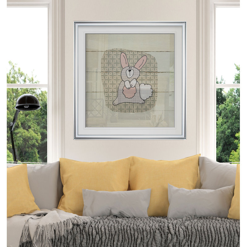 Art de lapin Kenefic Woodland Creatures, H 27 po x l 27 po x P 1,5 po, Encadrement argenté
