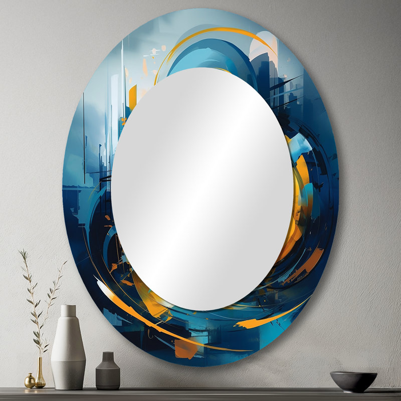 Miroir mural Quaadir, 43 po x 33 po, Ovale