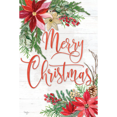 «Merry Christmas Poinsettias» encadré par Mollie B.