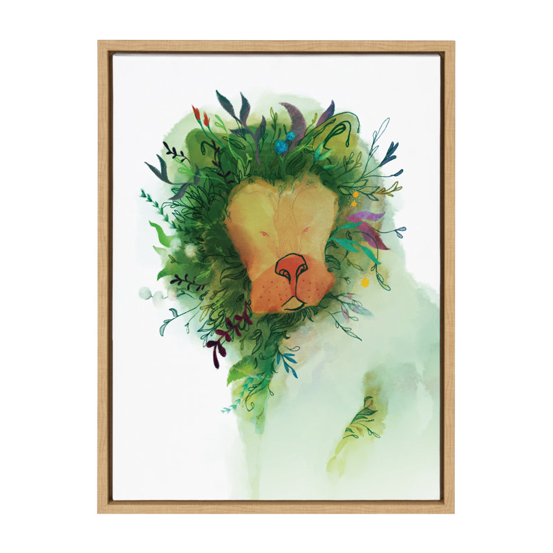 «Jungle King» par Faryn Hughes, reproduction d'art sur toile encadrée