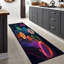 Tapis moderne à imprimé abstrait avec des poils doux et un motif géométrique complexe pour un ajout élégant à votre décor de salon ou de chambre à coucher