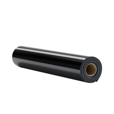 Rouleau de vinyle à transfert de chaleur noir brillant de qualité supérieure - Fer à repasser de 12 po x 25 pi de haute qualité pour les T-shirts, les tissus et les bricolages