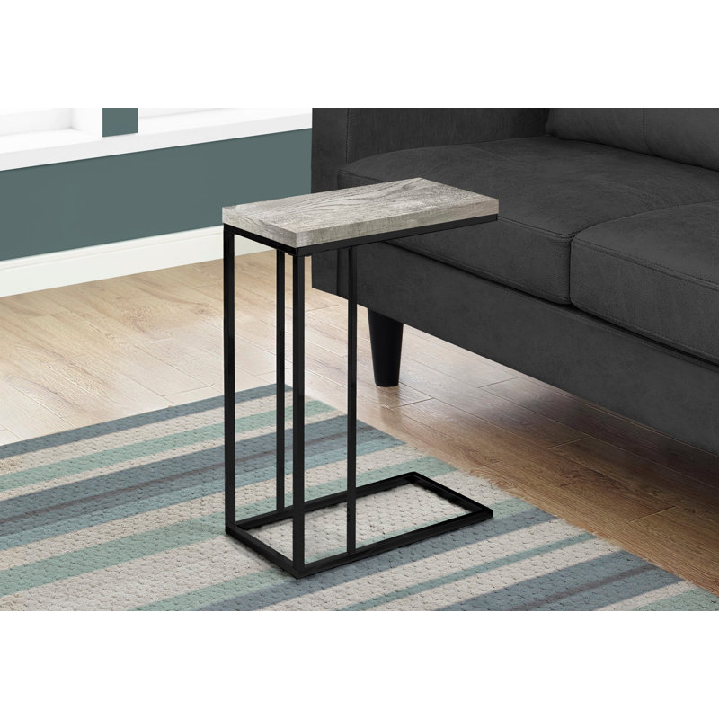 Donohue End Table, Gray Top/Black Base