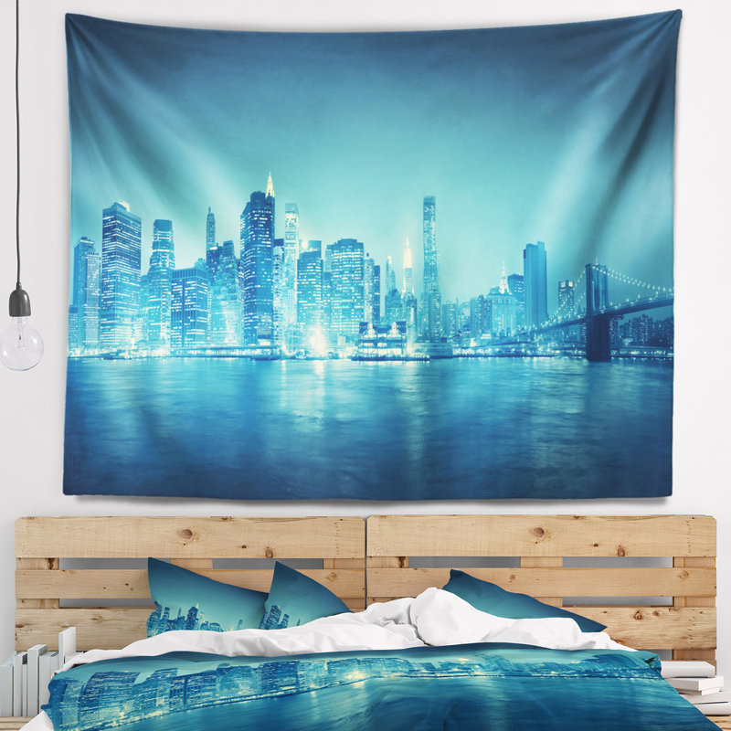 Polyester Tapestry, 50" H x 60" W, Teal