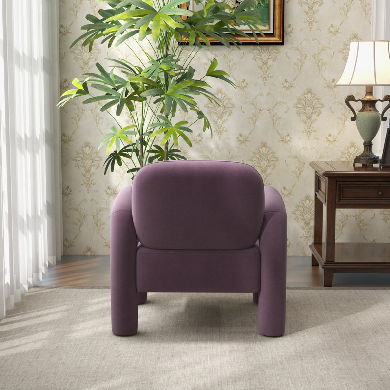 Velvet Armchair, Purple