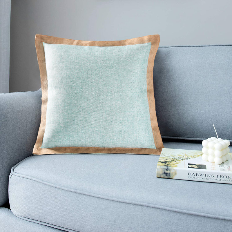 Color 20'' Throw Pillow Cover, Aqua