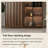 62.99" Vintage-Style Minimalist Walnut Glass Display Cabinet, Double Cabinet Combination Set, With LED Lighting