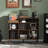 Record Player Stand with Open Vinyl Storage, Record Player Table for Vinyl Holds Up to 550 Albums,Turntable Stand with Power Outlet for Living Room, Office-1199977736