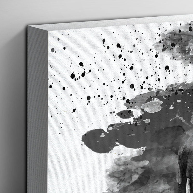 Elephant - Wall Art, 40cm H x 60cm W, Wrapped Canvas